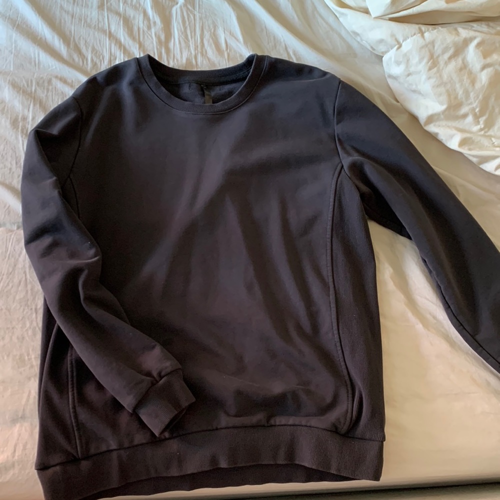 Fabletics Mens Large Phantom Grey Courtside Crew Neck Sweater